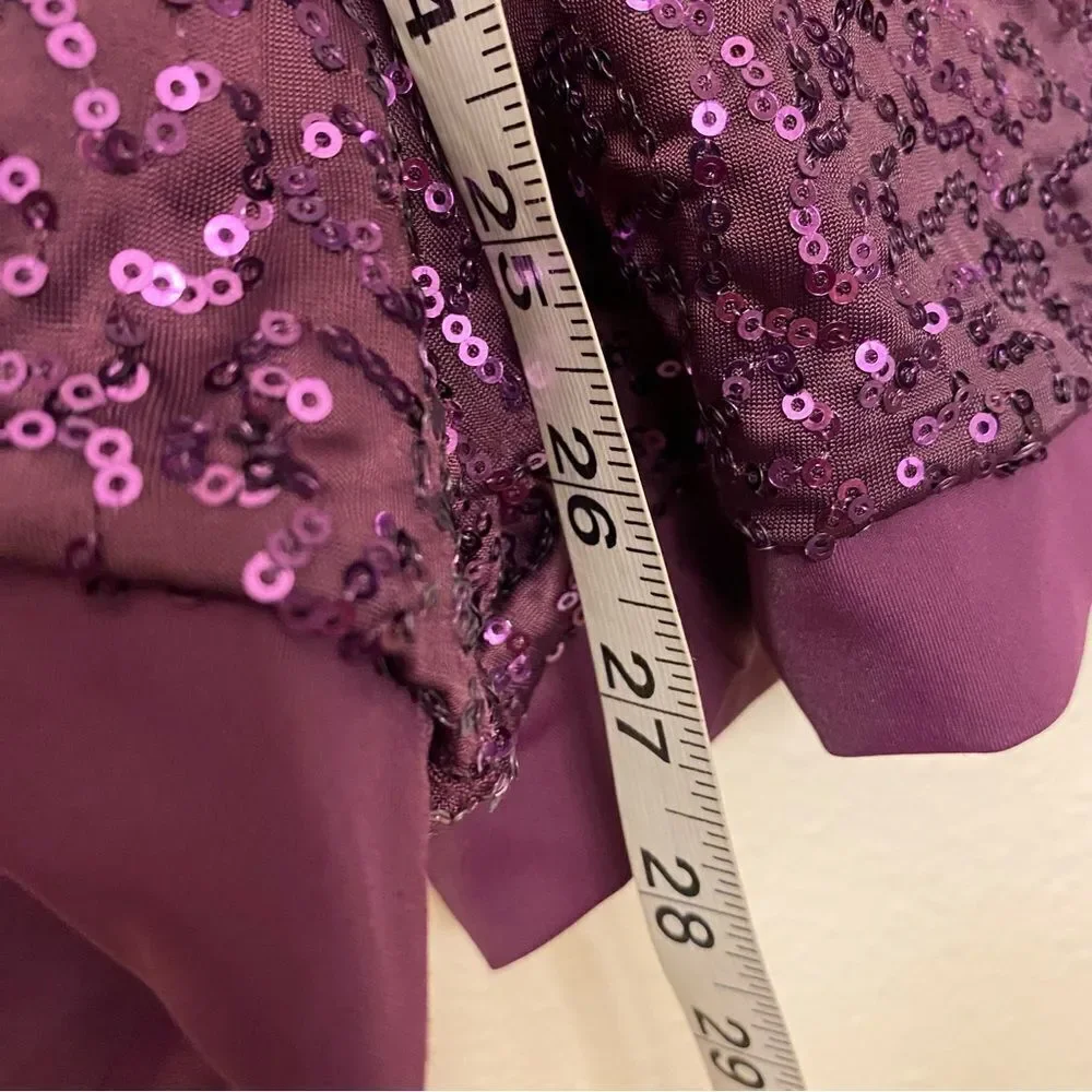 WEISSMAN Dance long 1 sleeve purple sequin Run Boy Run 10220 SA-Small adult